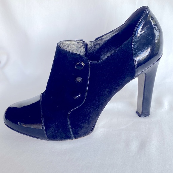 Via Spiga Beautiful Vintage  Unique Sexy Suede/Leather Black Bootie 9MLate 1990’ - Picture 8 of 15